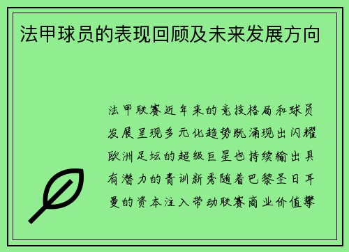 法甲球员的表现回顾及未来发展方向
